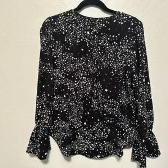 Sam Edelman Star Blouse Embellished Rhinestones & Bell Sleeve MEDIUM NEW - Picture 3 of 16